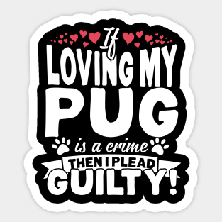 Animal Dog and Pug Lovers Christmas Gift Sticker